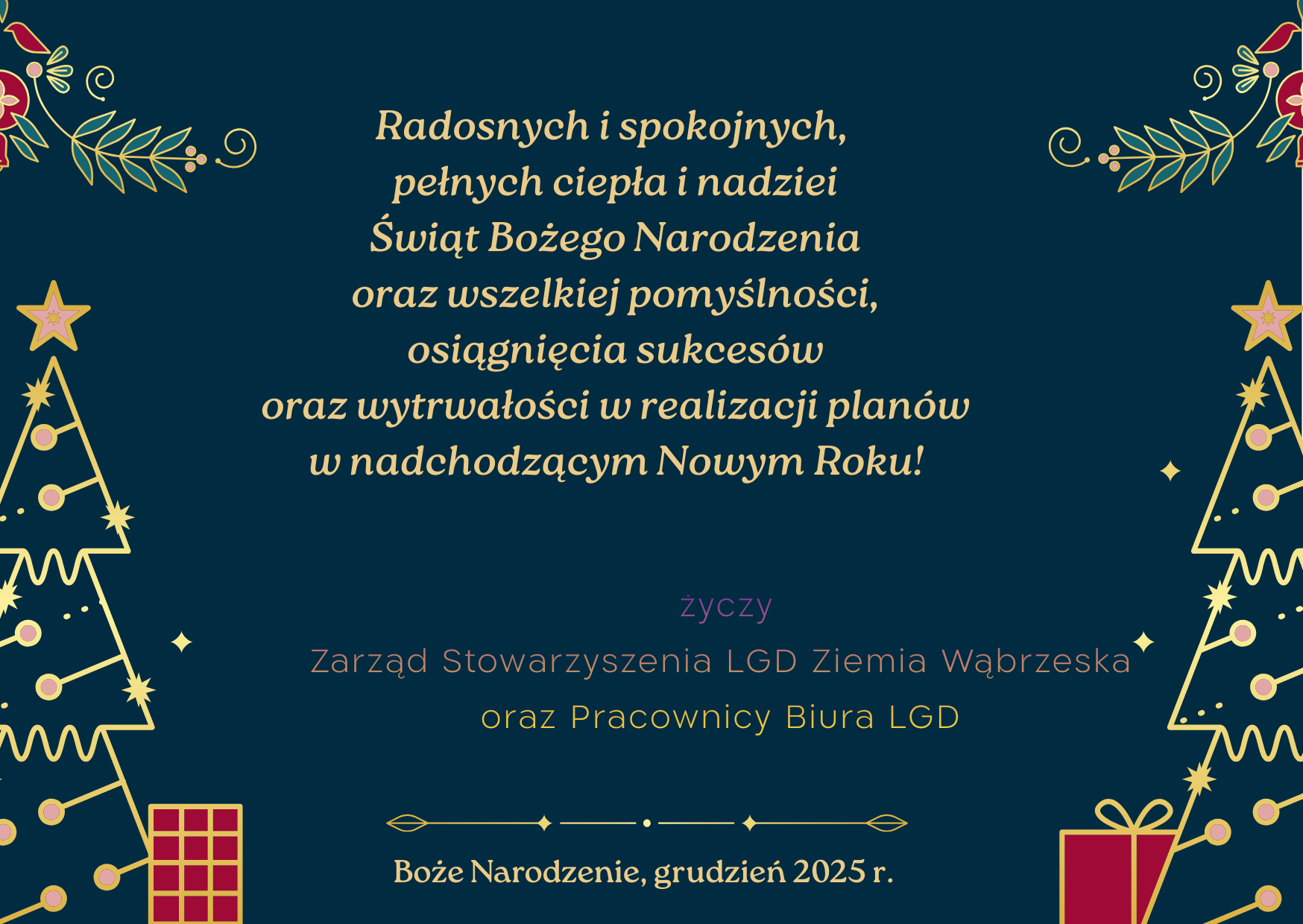 Życzenia Boże Narodzenie 2025r